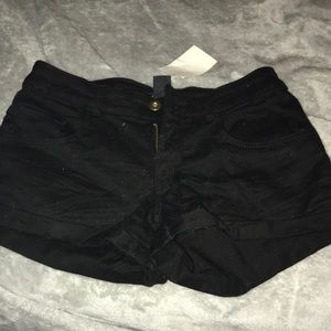 Black jean shorts